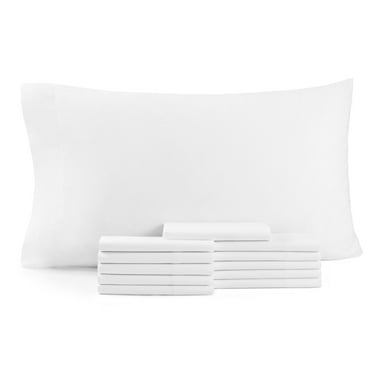 Arkwright Pillowcases - Soft Poly/Cotton Pillow Covers for Home - Standard Size - (12 Pack) White