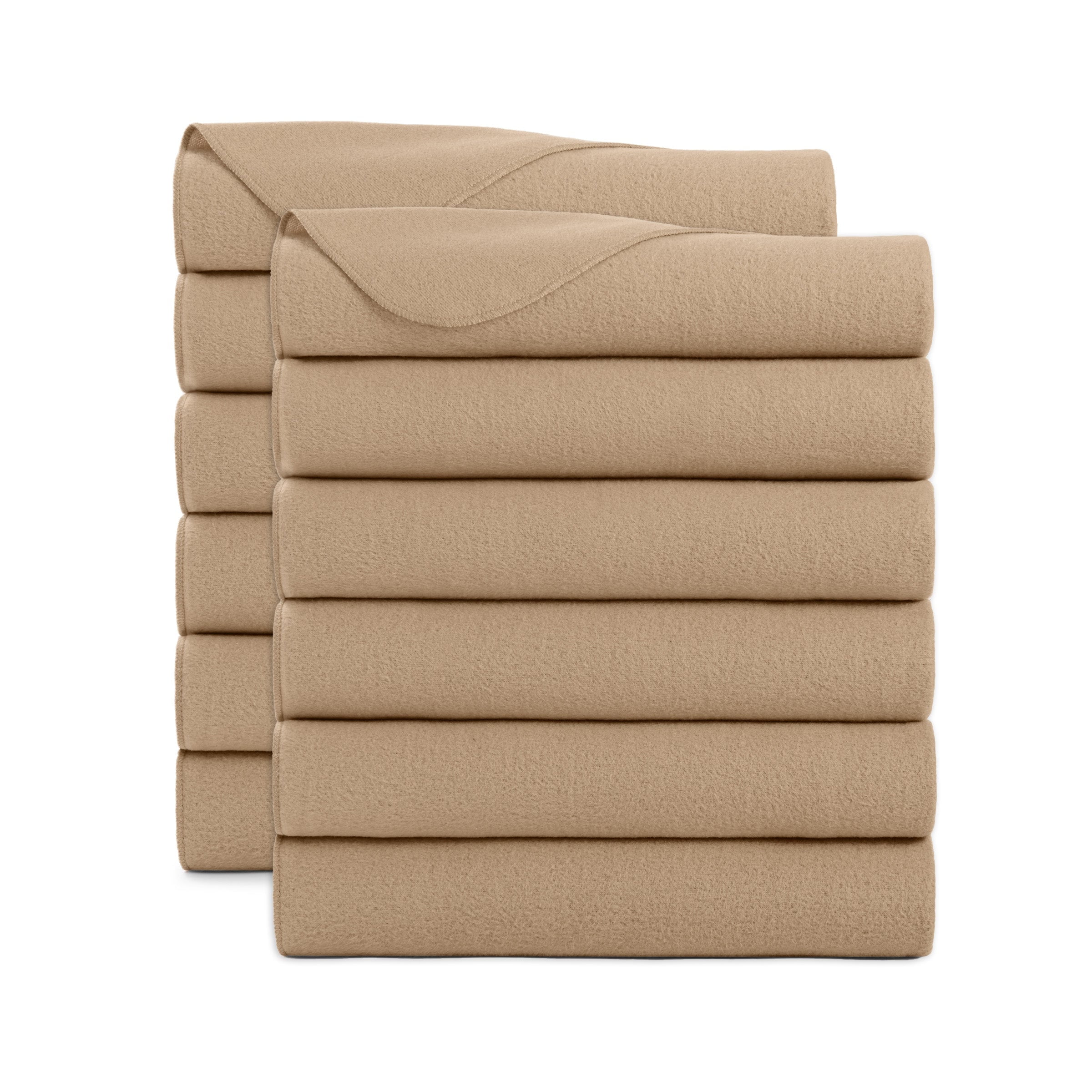 Free Shipping Arkwright Polar Fleece Throw Blankets Bulk Case of 12 Soft Lightweight 50x60in. Beige Walmart Walmart