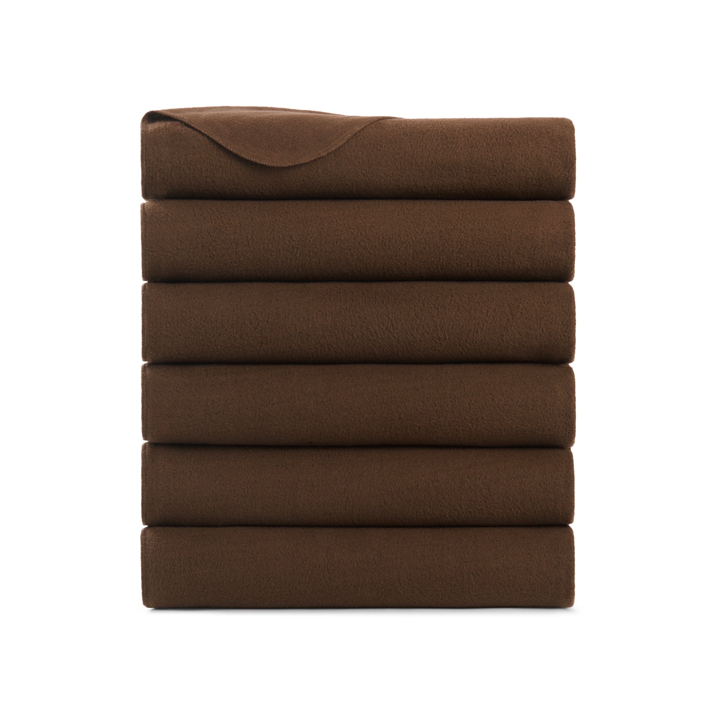 Arkwright Polar Fleece Throw Blankets (Pack of 6) Ultra Soft, Lightweight, 50 x 60 in, Brown