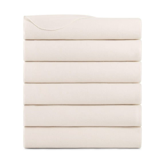 Arkwright Polar Fleece Throw Blankets (Pack of 6) Ultra Soft, Lightweight, 50 x 60 in, Ivory