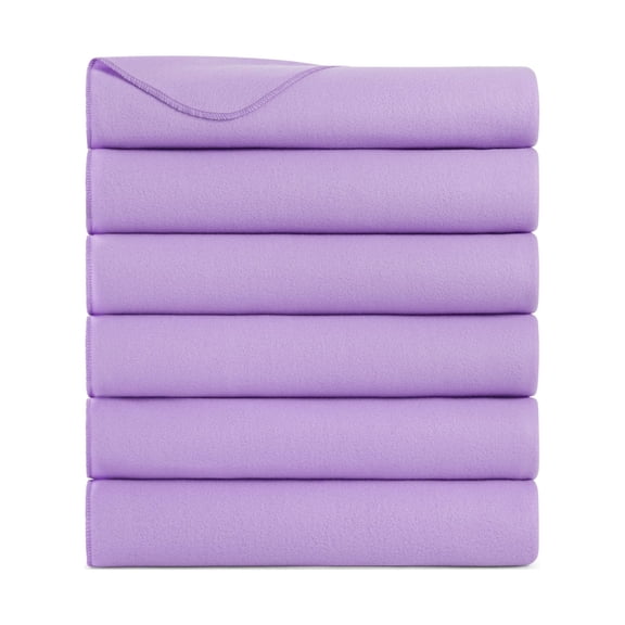 Cozy Soft Polar Fleece Throw Blanket 50x60 Purple (6pk)