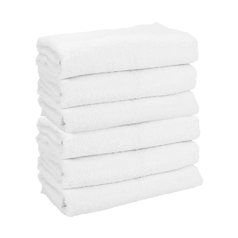 Wealuxe White Hand Towels for Bathroom [12 Pack] Cotton Hand Towel Bulk for  Gym, Kitchen and Spa, 16x27 Inches Soft Highly Absorbent Quick Dry Terry