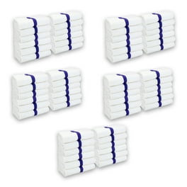 12 Pack Magellan Bath Towels - Large 27 x 54 Bulk White Soft Cotton Towel  Set