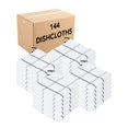 thumbnail image 1 of Sloppy Chef Bulk Case of 144 Kitchen Dishcloths (13x13), Cotton, Grey Windowpane Stripes, 1 of 5