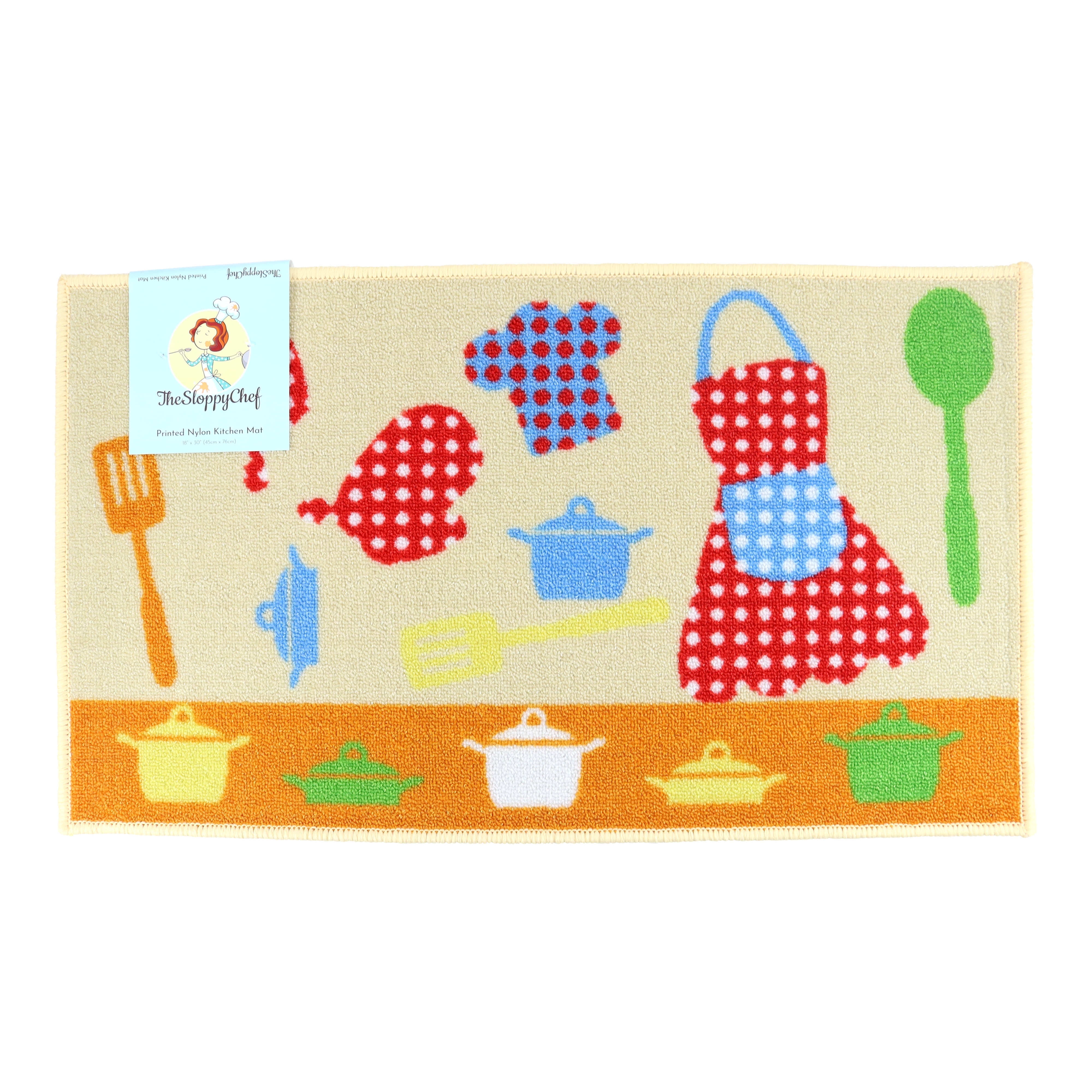 Arkwright Printed Kitchen Rug - 18 x 30 in - Pots & Pans Design