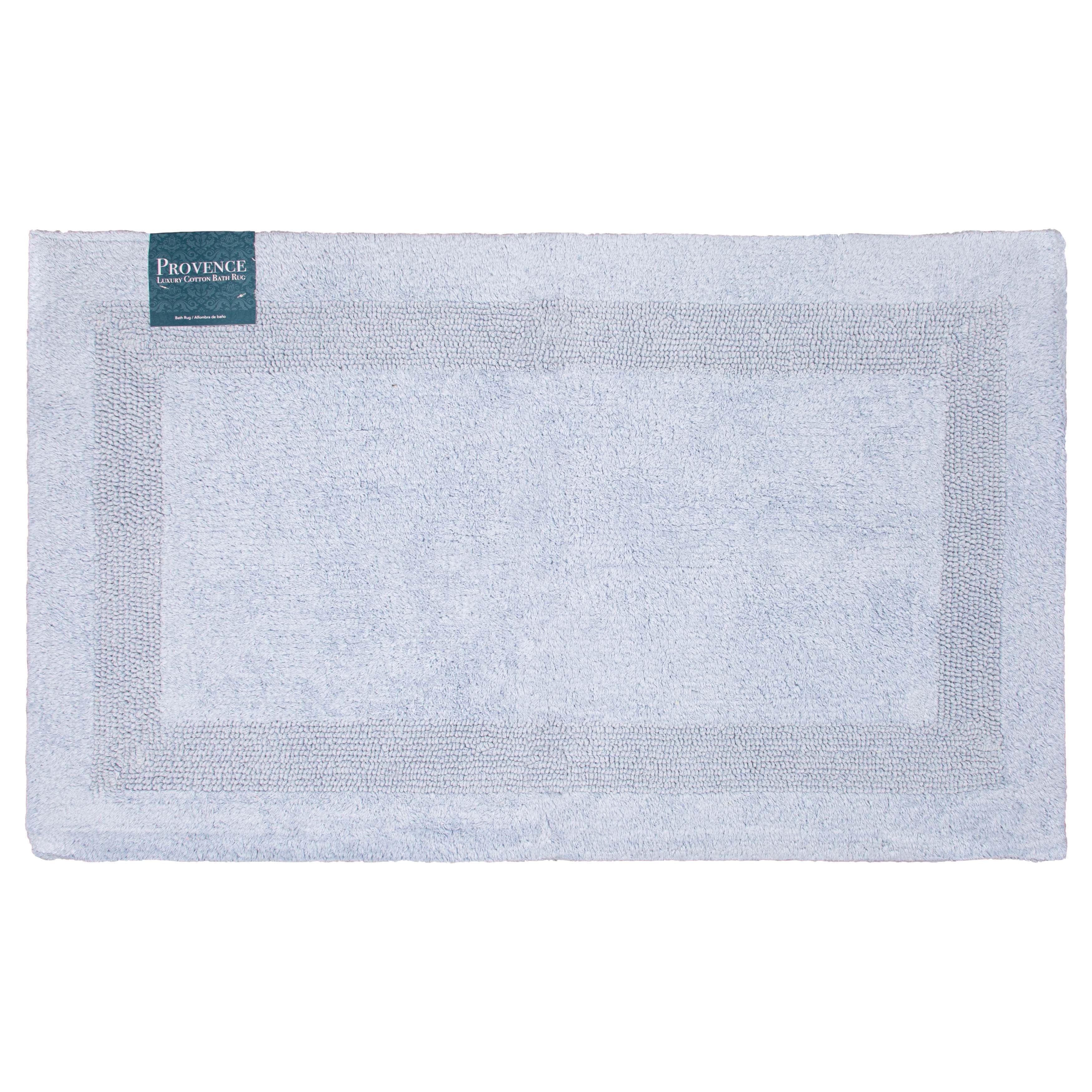 Arkwright Provence Bathroom Rug, 20x32 in, Premium Cotton, Blue