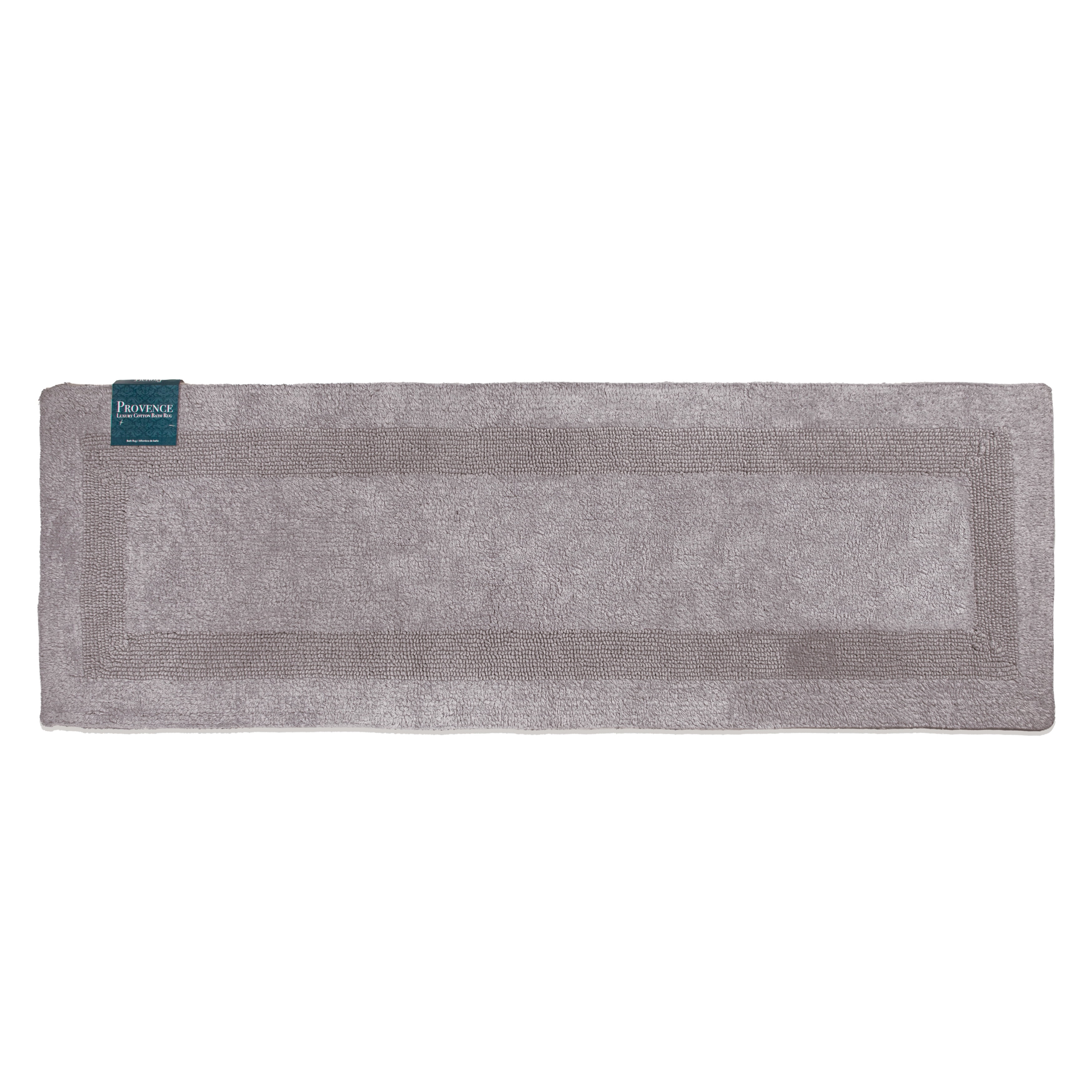 Arkwright Provence Bathroom Runner Rug, Premium Cotton, 20x60, Gray ...