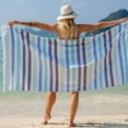 thumbnail image 1 of Arkwright Sandfree Turkish Beach Towel - Sand Resistant Cotton Pool Towel - 35 x 75 in. - Cool, 1 of 8