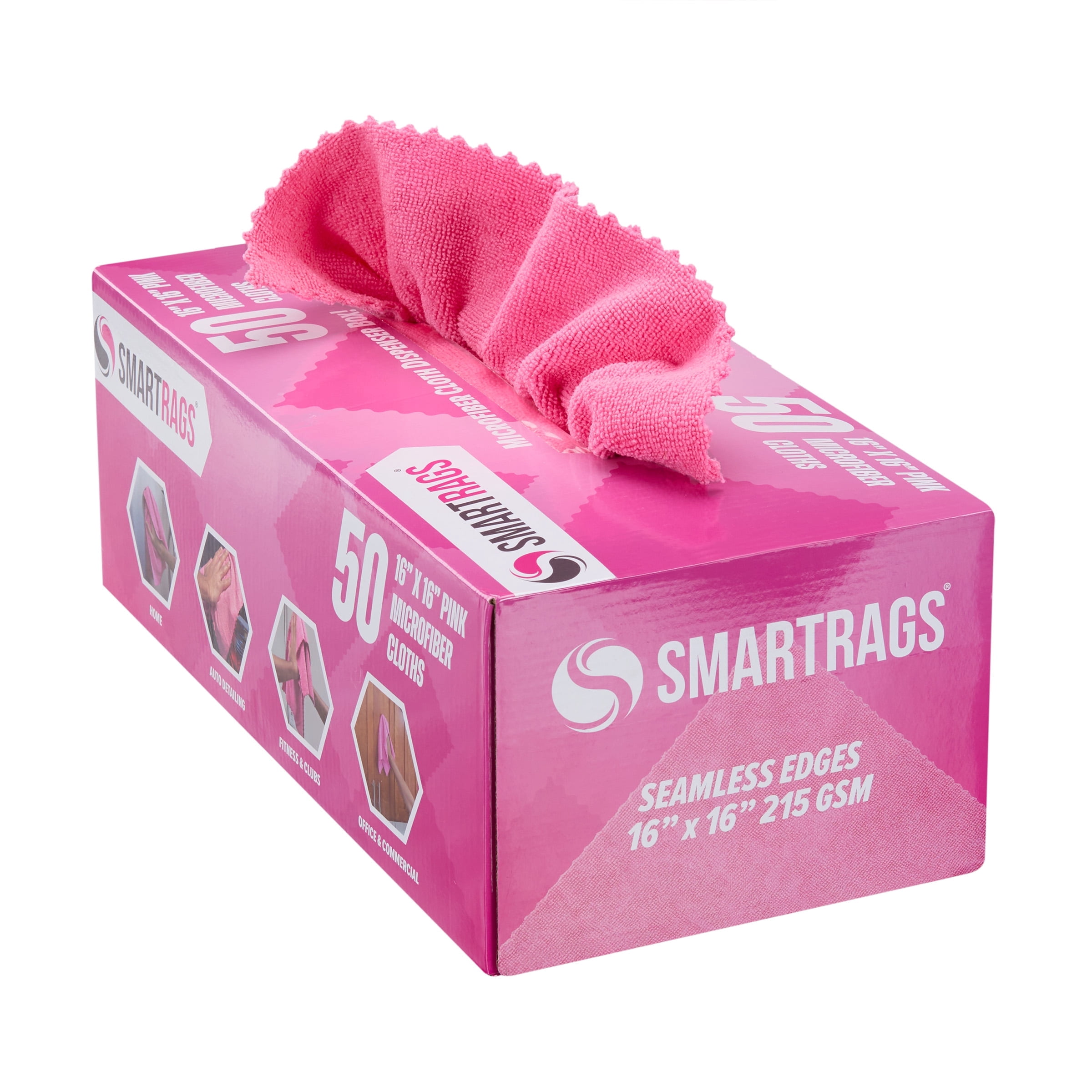SmartRags XL Microfiber 35 Gram 16x16 Pink - Walmart.com
