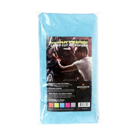 Arkwright SmartEdge Cleaning Cloths (Pack of 12), 16x16, Microfiber, Zig Zag Edges, Blue