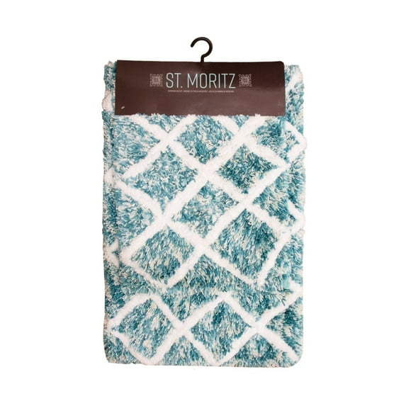 Arkwright St. Mortiz 2-Piece Bath Rug Set, 17X23/20X30, Space Dyed, Casual, Microfiber, Blue