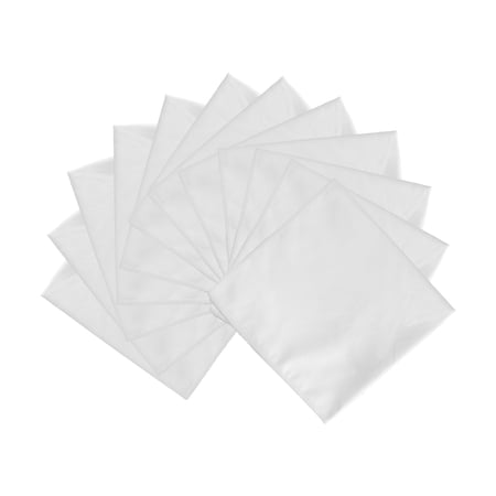 Arkwright Suede Window Cleaning Cloths (12 Pack), Microfiber, 16x16, White