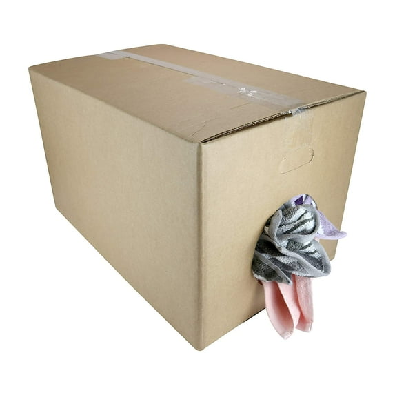 Arkwright Terry Towel Rags (50 lb Box), Assorted Colors, Bulk Rags for Multipurpose Cleaning Solutions