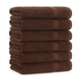 thumbnail image 1 of Arkwright True Color Bath Towels (6-Pack), 25x52 in., Ring Spun Cotton, Brown, 1 of 6
