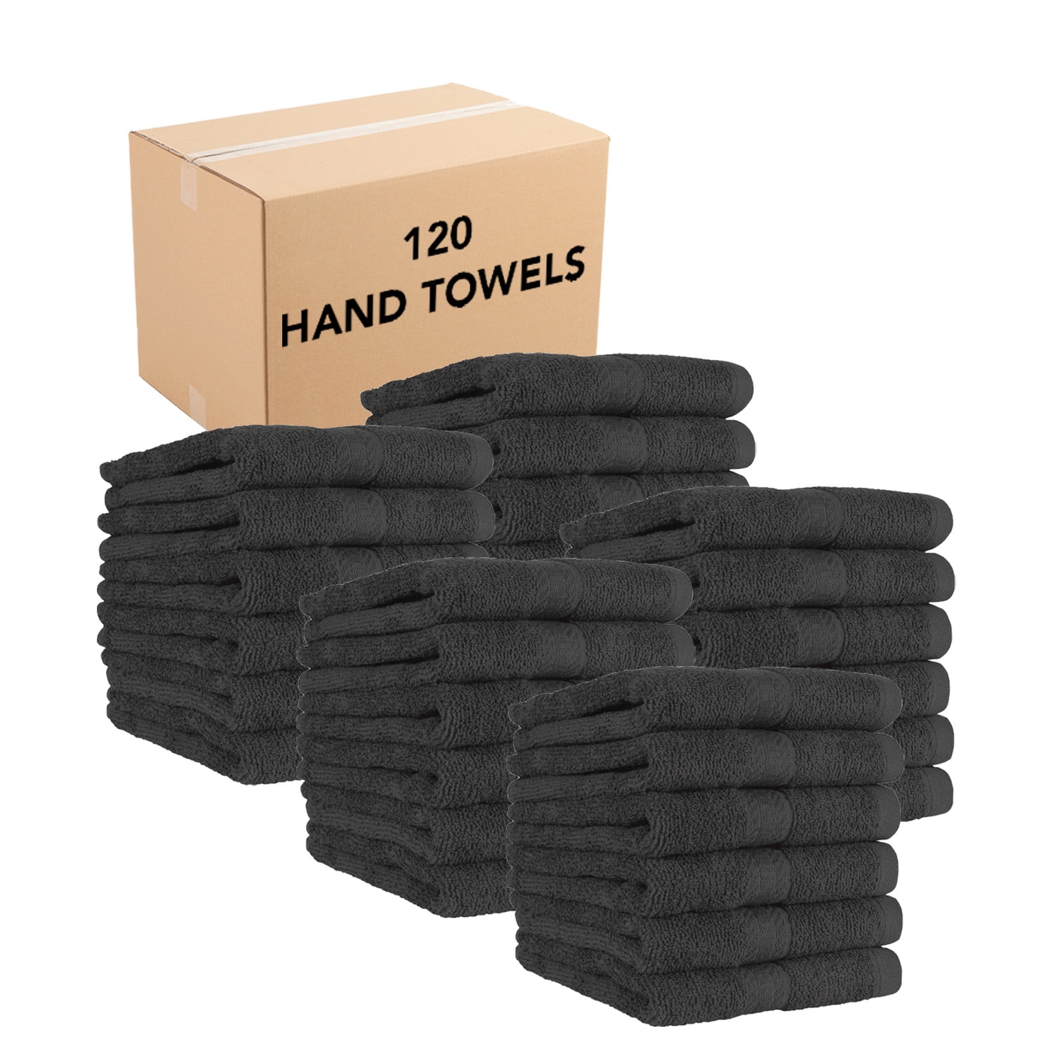 Wholesale 16 x 27 Dark Gray Hand Towels (100% Cotton)