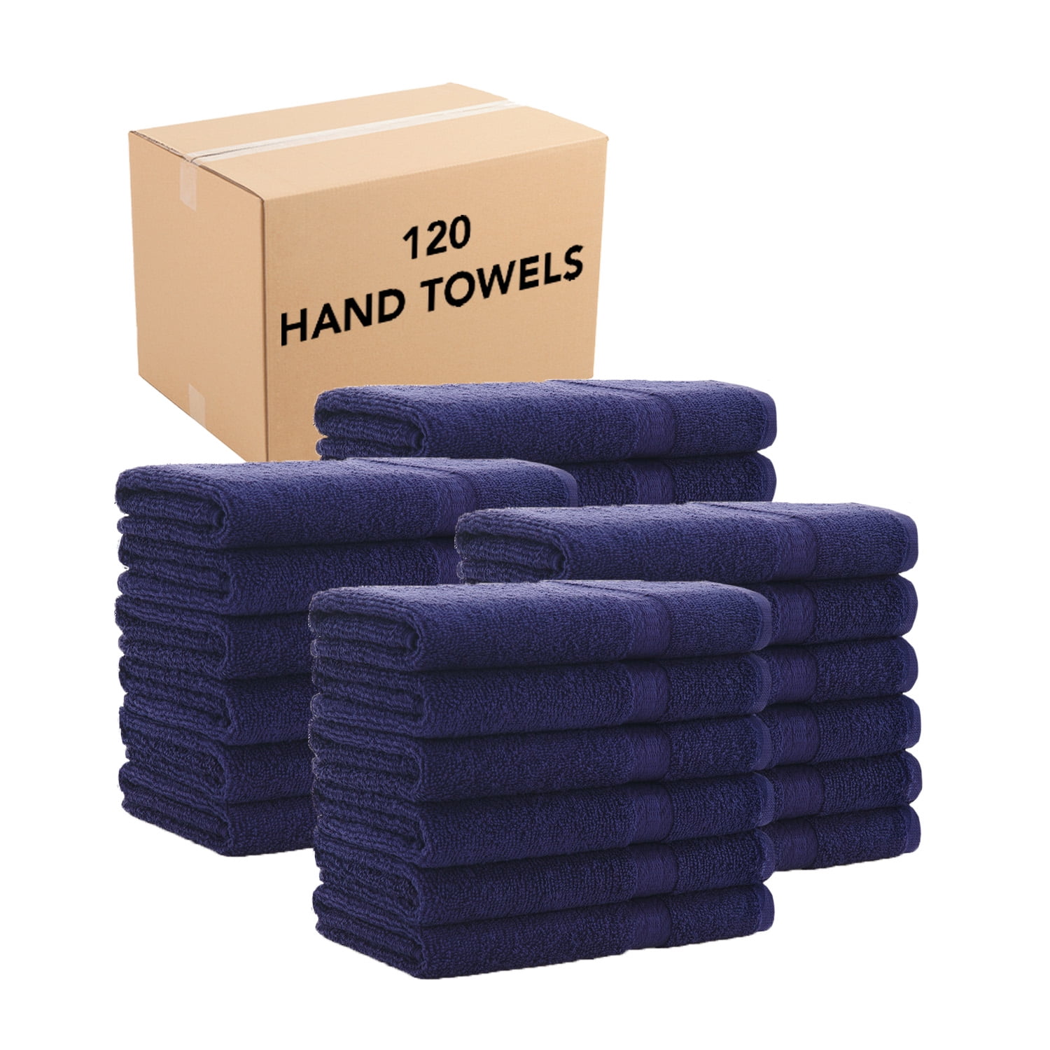 Arkwright True Color Hand Towels, Ring Spun Cotton, 16x27, (Bulk Case of  120) - Black 