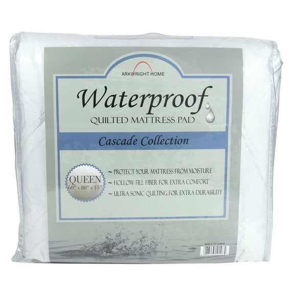 Arkwright Waterproof Mattress Pad (QUEEN Size), Hypoallergenic, Quilted Microfiber Top Layer