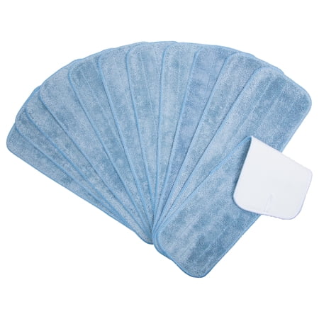 Arkwright Wet Mop Replacement Pads (12 Pack), Microfiber, 18 in., Blue