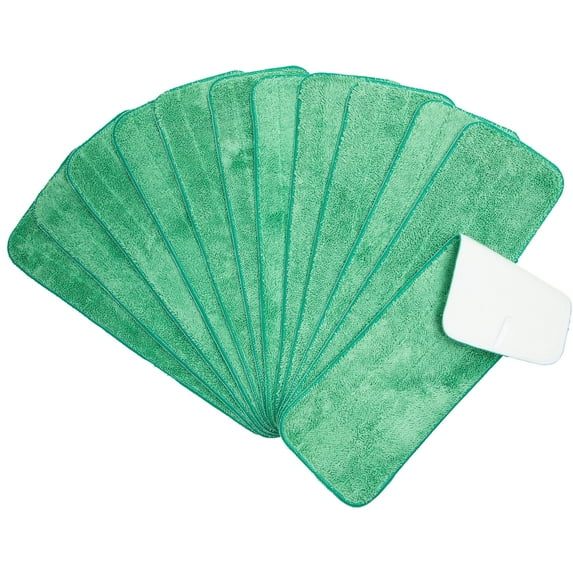 Arkwright Wet Mop Replacement Pads (12 Pack), Microfiber, 18 in., Green