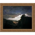 thumbnail image 1 of Arkwright's Cotton Mills by Night 24x20 Gold Ornate Wood Framed Canvas Art by Joseph Wright, 1 of 2