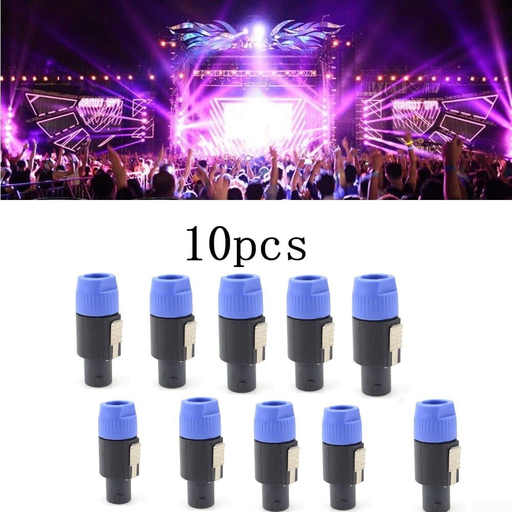 10PCS C NL4FC Audio Speaker Connector Waterproof 4 Pin Speakon Plug Cable