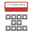thumbnail image 1 of Arkzeo 11x11x2.0mm R50 with Radius Square Carbide Insert Cutter Replacement Blades, 1 of 7