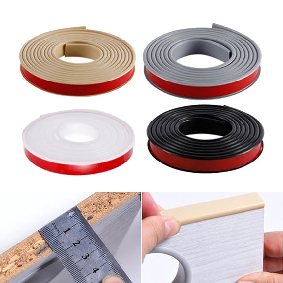 Arkzeo 1M Furniture Edge Guard Banding Strip PVC Protector Trim Sealing Tape For Cabinet Protection Self Adhesive U Shaped Edging Tape black 25mm