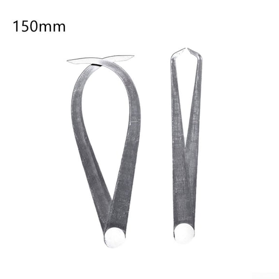 Arkzeo 1Pair Inside Outside Caliper Stainless Steel Firm Friction Joint Measuring Tool 150mm