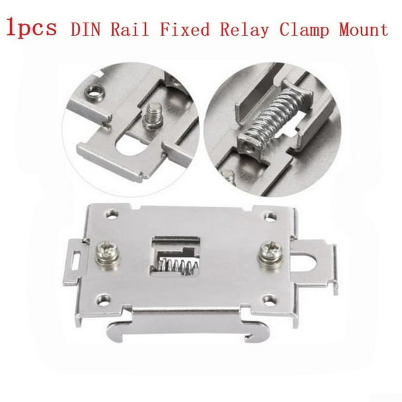 Arkzeo 1Pcs Single Phase SSR 35mm DIN Rail Fixed State Relay Clip Clamp Mounting Screws