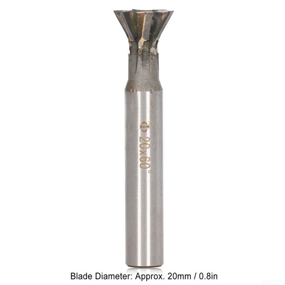 Arkzeo 1pcs 6 Flutes Dovetail Cutter 60 Degree Carbide Metalworking Cutting Tool For