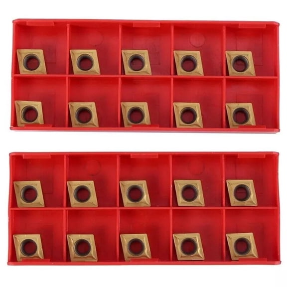 Arkzeo 20Pcs Carbide Insert CCMT09T304/CCMT32.51 Lathe Turning Tool Cut Milling Blade