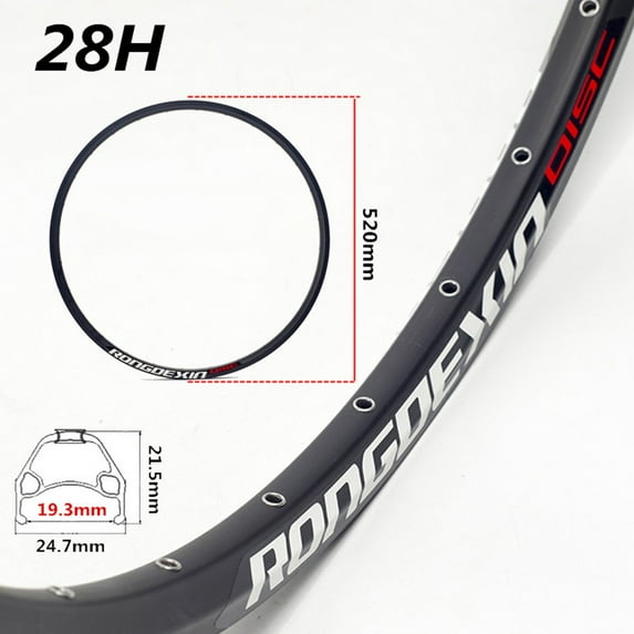 Arkzeo 24 Inch Bicycle Rims Mountain Bike Wheel Rim 24/28/32/36 Hole Double Disc Wheel Rim Suitable for 24*1.5~24*2.125 Tires 28 Holes