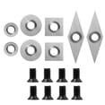 thumbnail image 1 of Arkzeo 8Pcs Carbide Turning Tools Replacement Cutter Wood Lathe Tools and screws, 1 of 7