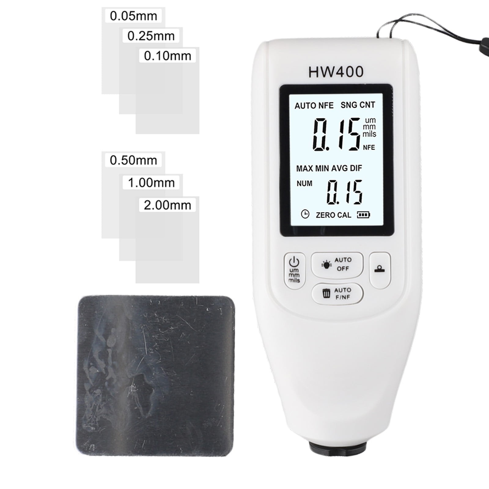 Arkzeo Automotive Paint Film Coating Thickness Gauge Meter Digital