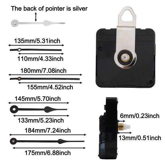 Arkzeo Clock Mechanism Motor Battery Operated Clock Mechanism Standard Ticking Sweep 1
