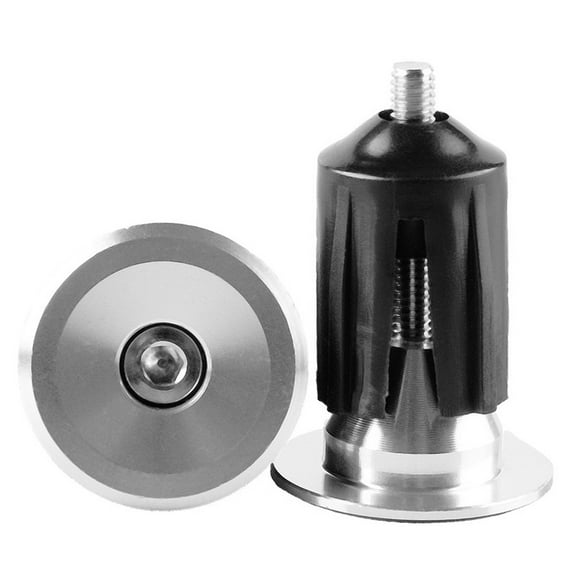 Arkzeo Colorful Handlebar End Plugs with Tools Alunimum Alloy Road Bike Mtb Handle Bar End Cap Expansion Plugs 23.7mm Accessories Parts Silver