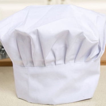 CREATCABIN Let's Cook Skull Chef Hat - Adjustable Elastic Cotton Chef Cap For Adults, BBQ, Baking (Black, 11.8x9 Inch)