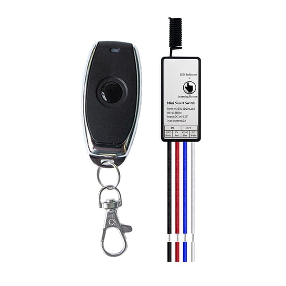 Arkzeo DC 5V-12V Relay Remote Control Switch Learning Button Wireless Remote Switches