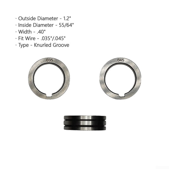 Arkzeo Drive Roll .023 .030 .035 .045 Knurled V U Groove Wire Feed for MIG Welders #15
