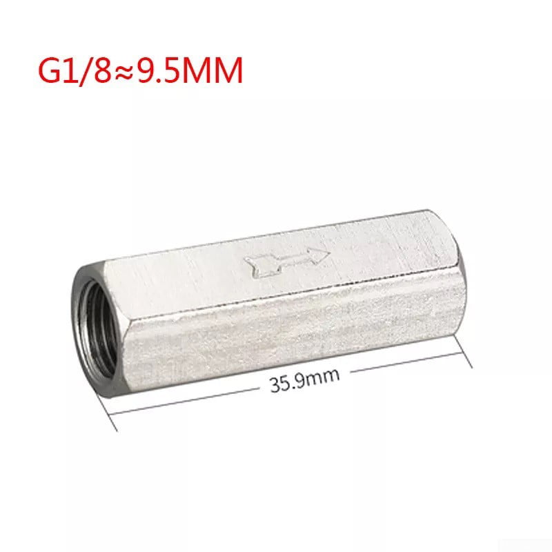 Arkzeo Pneumatic Check Valve BSP Female Thread Copper nickel plating Non-return Valve 1/8