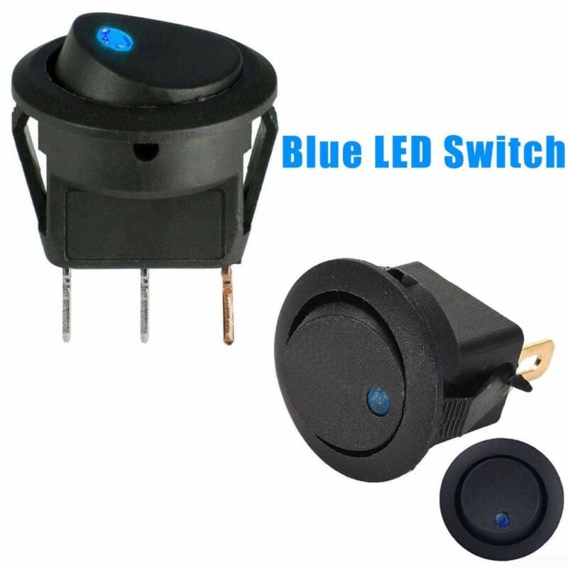 Arkzeo Round Rocker Switch ON/OFF LED illuminated Car Dashboard Dash ...