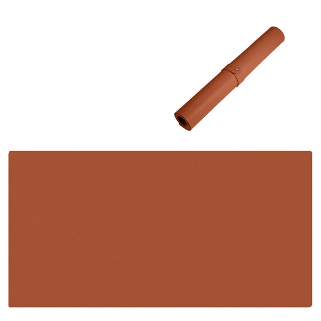 Arkzeo Table Mat Camping Wood Roll Table Mat PU Leather HeatResistant