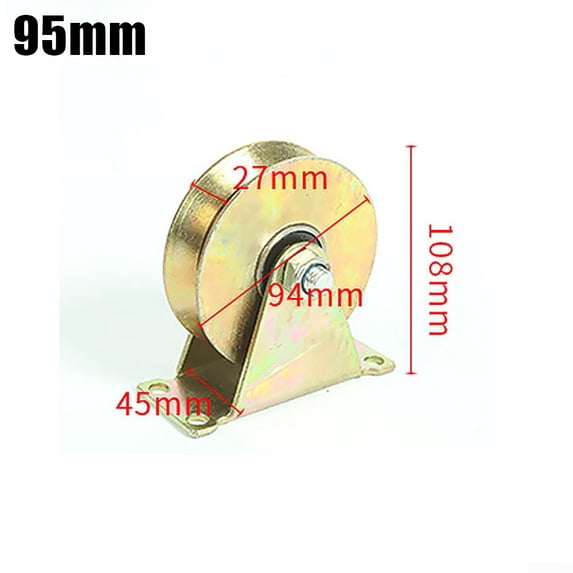 Arkzeo Track Pulley Steel Cable Pulley for Ropes 1-8mm Cable Pulley with 2 Ball Bearing 95mm