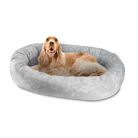 Arlee Orbit Oval Round Pet Dog Bed - Memory Foam - Chew Resistant - Large/Extra Large (choose your color)