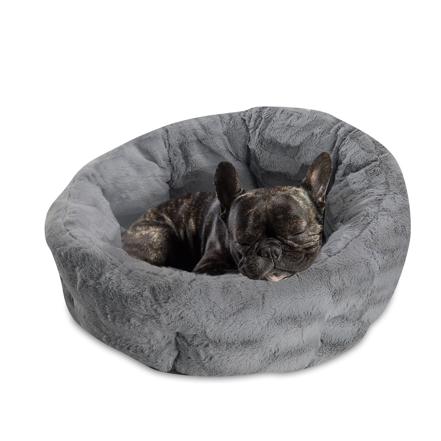 Arlee Quilted Slumber Oval Round Cuddler Pet Dog Cat Bed Washable