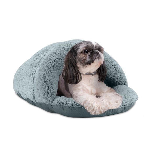 Arlee Slipper Oval Round Cuddler - Pet Dog Cat Bed - Covered Hooded - Calming Reduce Anxiety - Washable Easy Care - Small/Medium (choose your color)