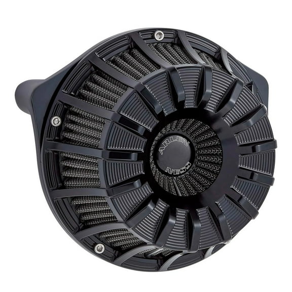 Arlen Ness 15-Spoke Inverted Series Black Air Cleaner (18-993)