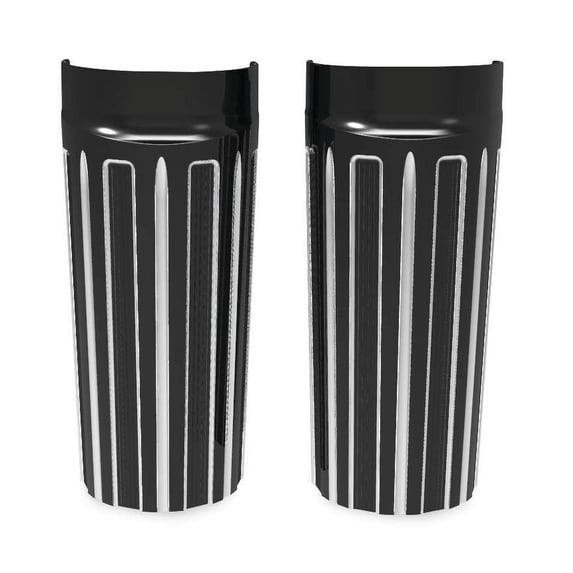 Arlen Ness 20-057 10-Gauge Fork Boot Covers - (+2in.) Black