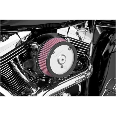 Arlen Ness Big Sucker Stage I Air Filter Kit Chorme Backing Plate - Red Filter 18-507