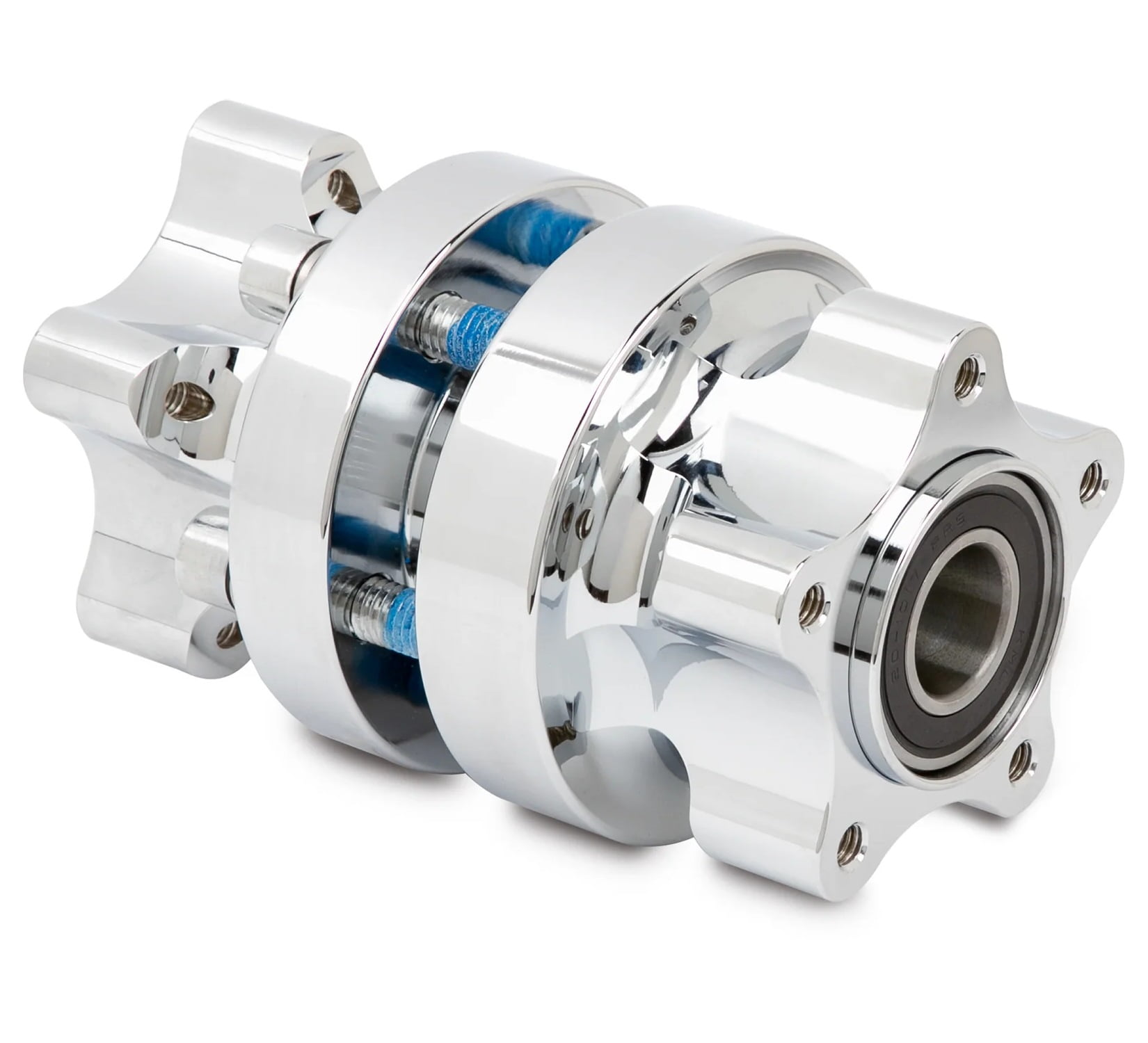 Arlen Ness Chrome Dual Disc Cartridge Hub Kit for Front Wheel (71-615)
